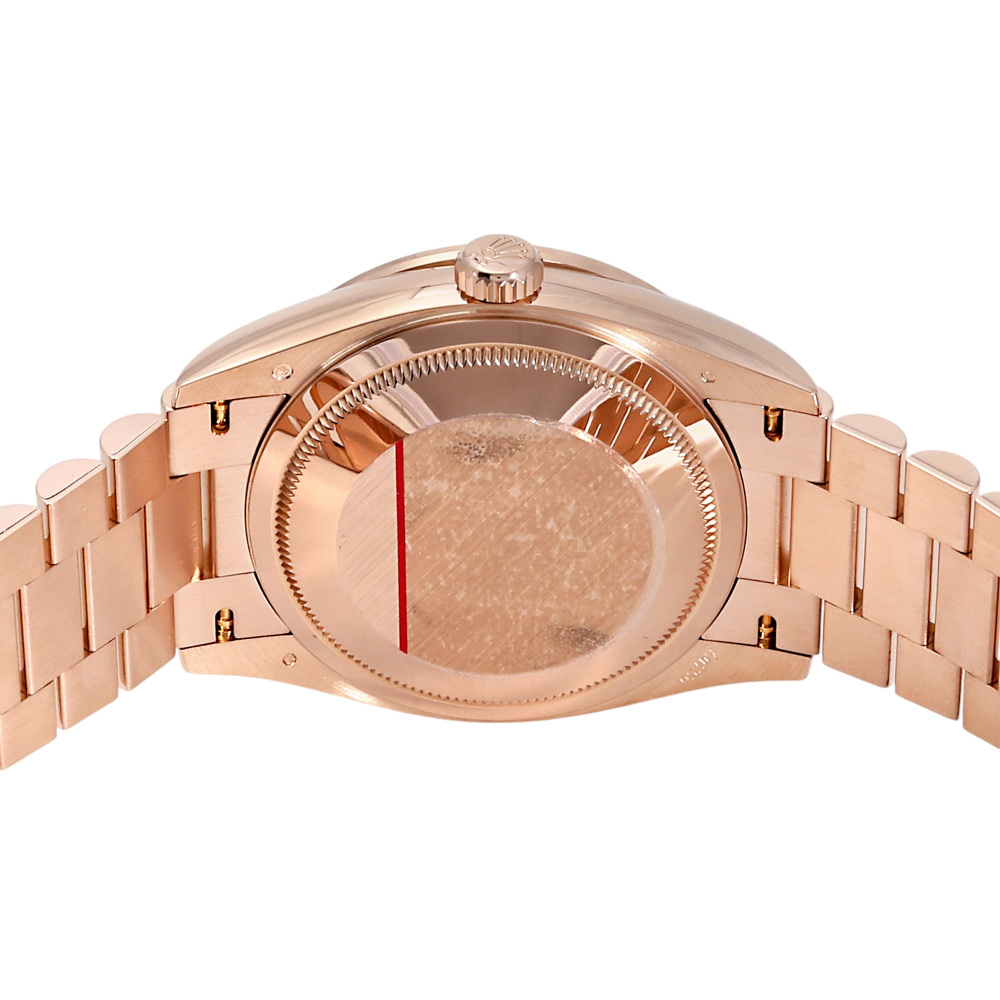 ロレックス デイデイト 128345RBR.EKRMDPRCD アイゼンキーゼル ダークブラウン/ローマ（VI・IXダイヤ） ダイヤモンド  プレジデント/中央ダイヤ ピンクゴールド デイデイト表示 | ゆきざき