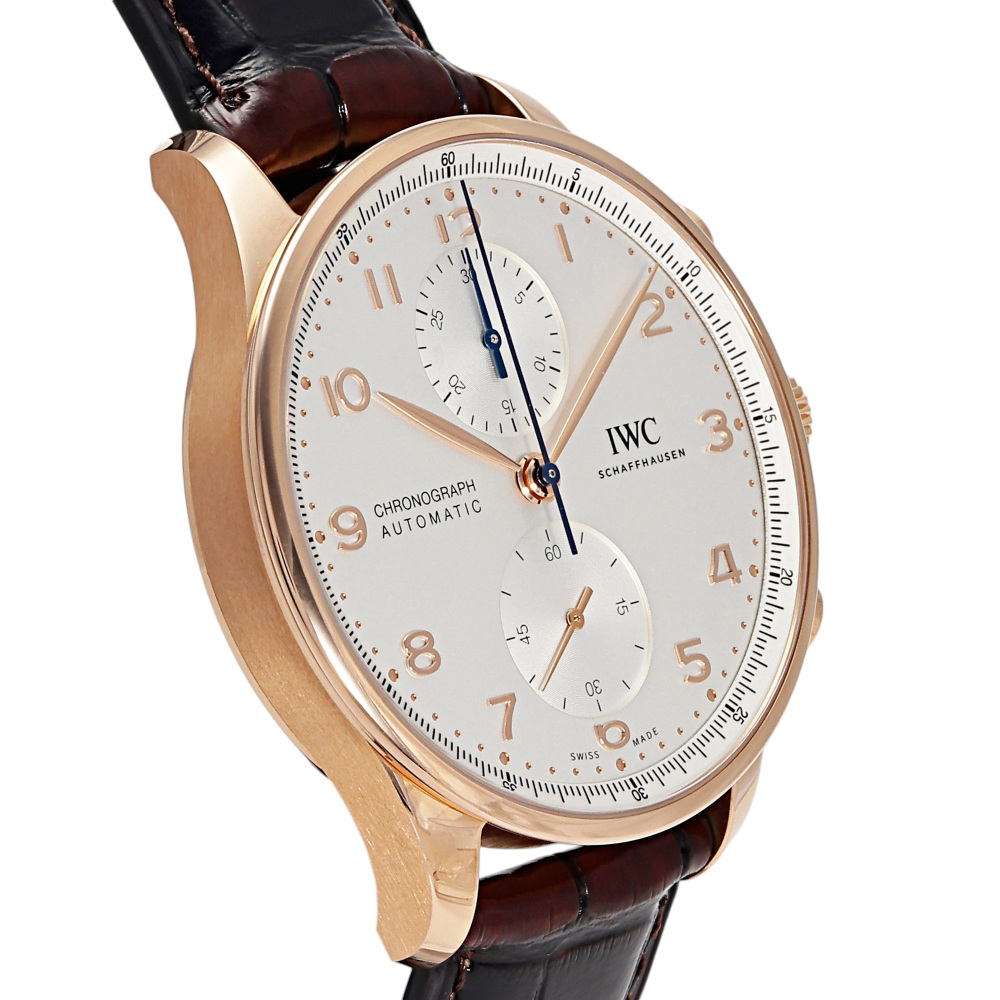 新品] IWC ポルトギーゼ IW371611シルバー レッドゴールド クロノ