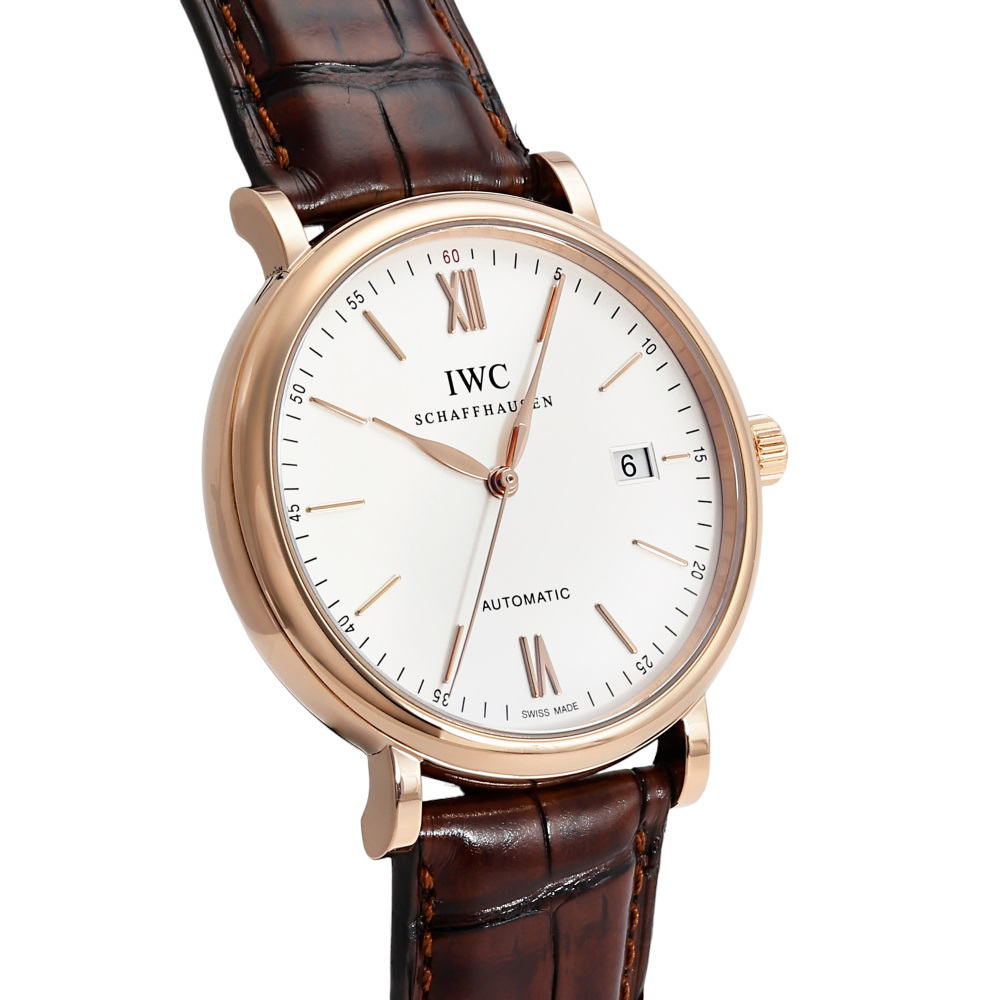 新品] IWC ポートフィノ IW356504シルバー レッドゴールド デイト表示