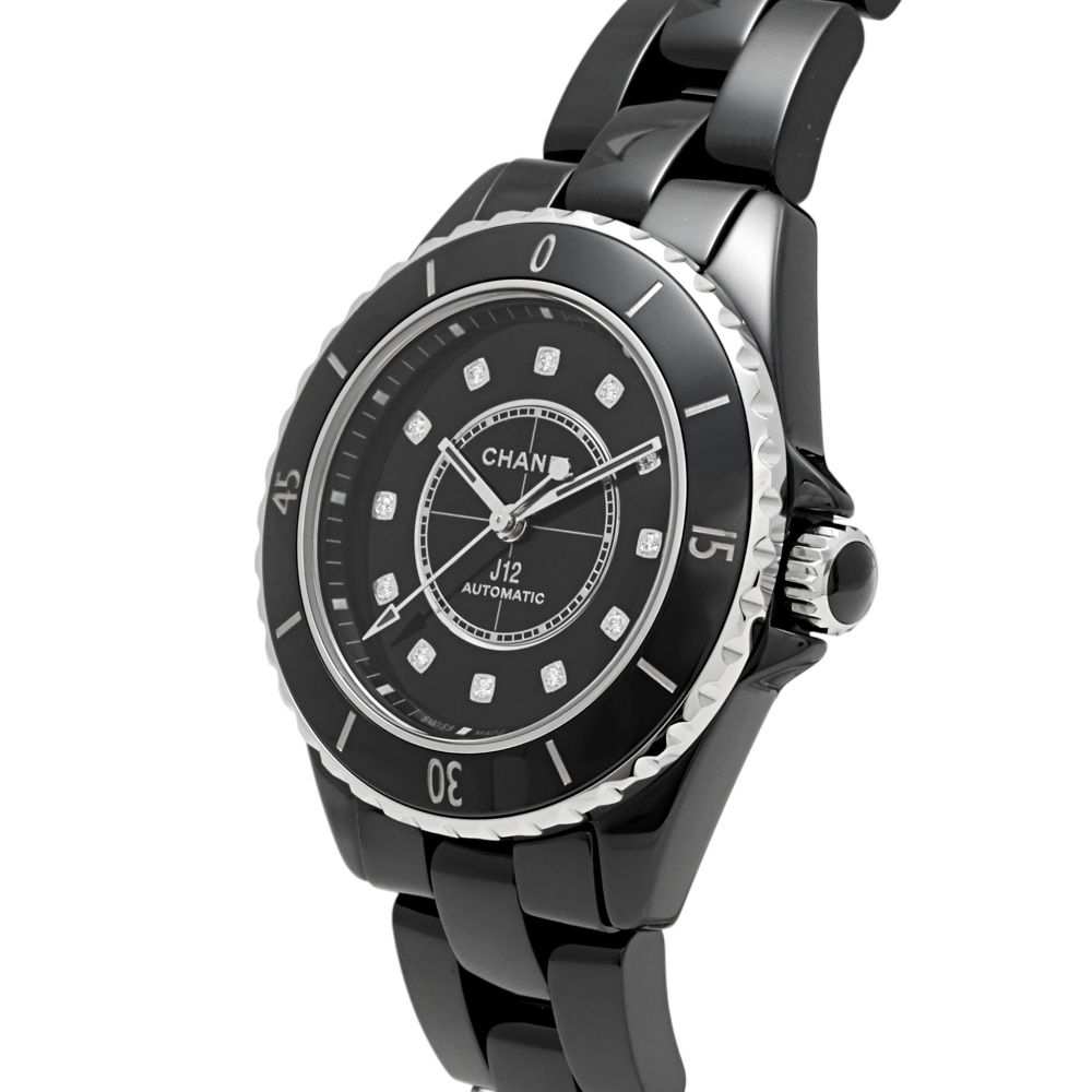 付属品あり【ダイヤ❤️CHANEL❤️J12】ブラックセラミック時計 J12 ブラック - スイスウォッチ | CHANEL シャネル