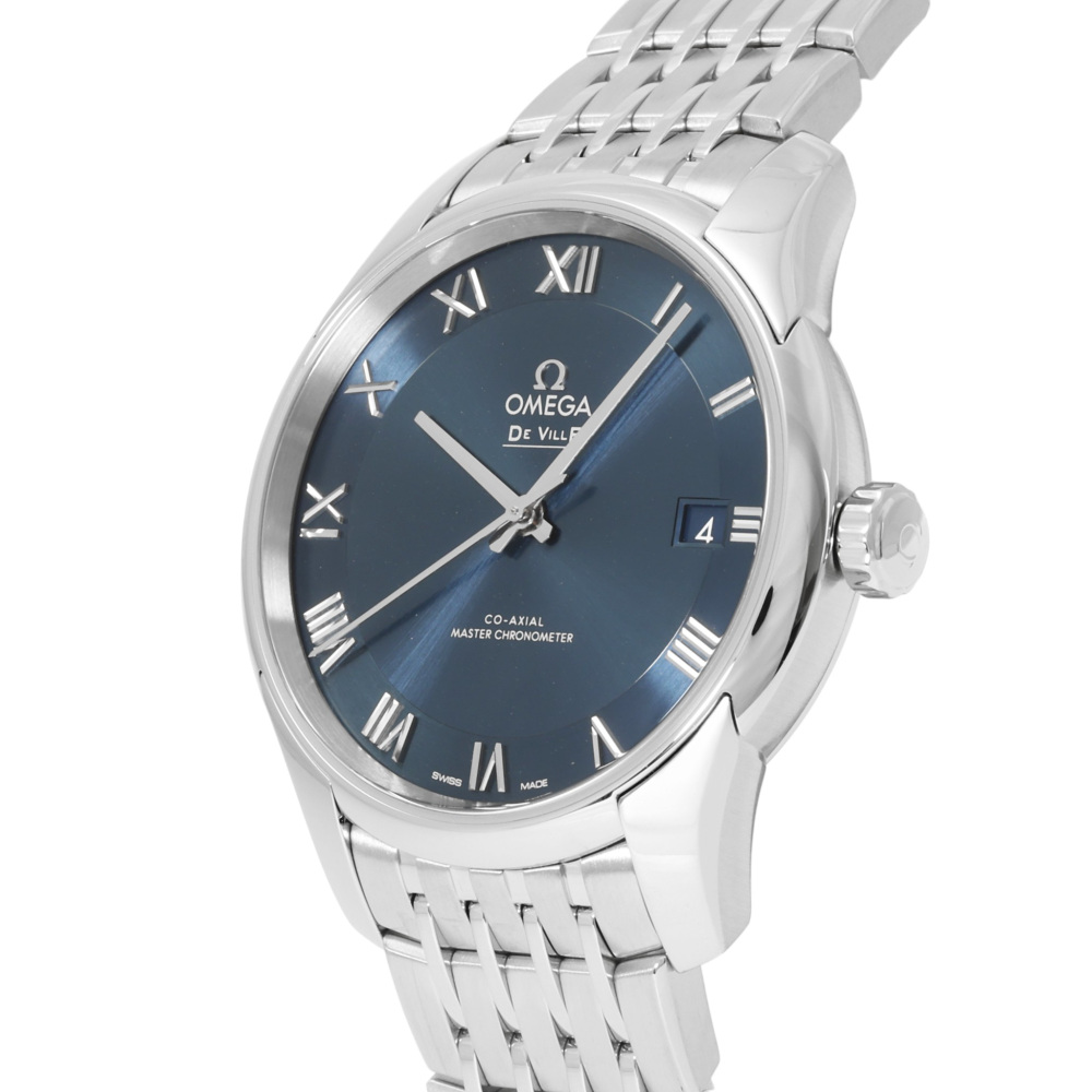 新品] オメガ デ・ヴィル 43310412103001ブルー ステンレス デイト表示