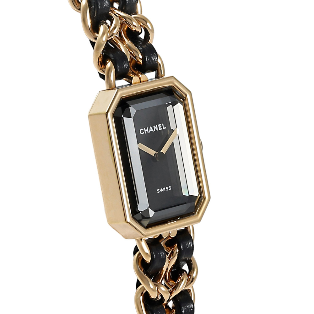 新品] シャネル プルミエール H6951.Lブラック ステンレス（イエロー