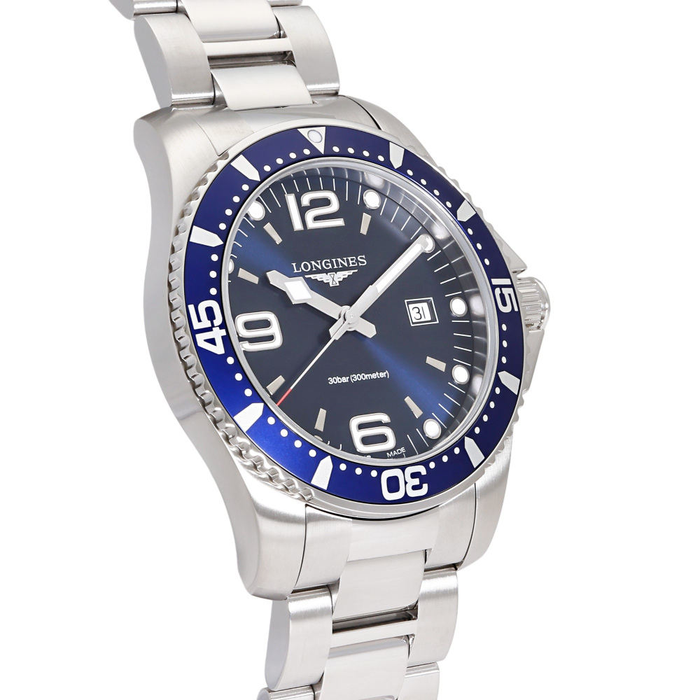 稼働 LONGINES 腕時計 フルーテッドベゼル デイト レディース