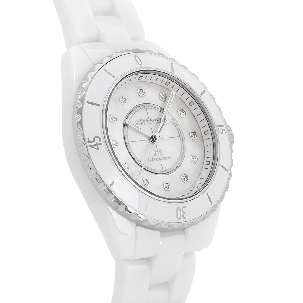 新品] シャネル J12 H10472 シェル ホワイト ダイヤモンド セラミック