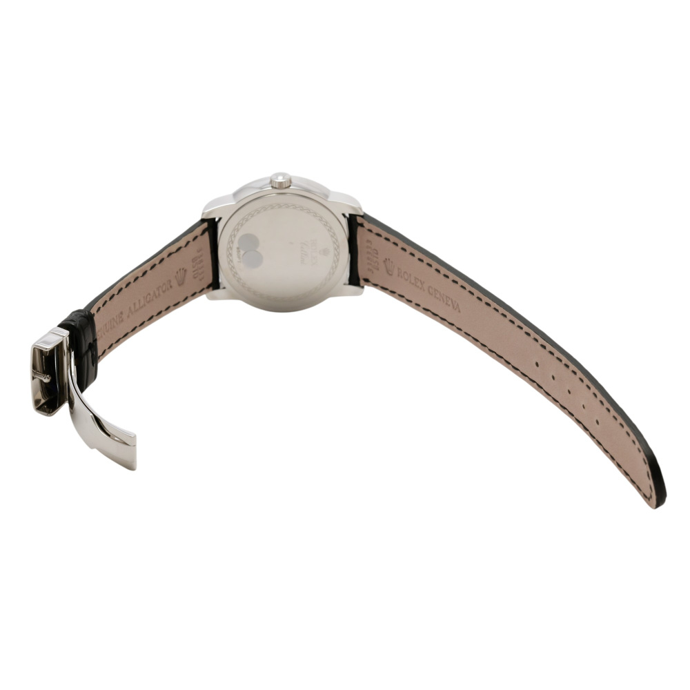 ロレックス チェリーニ 52406.SHWH シェル ホワイト 革 プラチナ