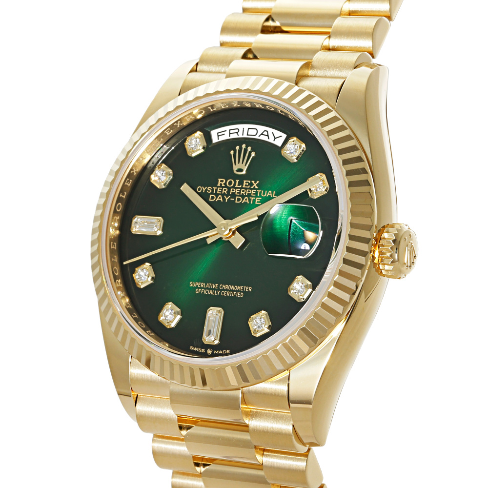 ロレックス デイデイト 128238A.GRO8PD2PBPRグリーンオンブレ/8PD/2PB