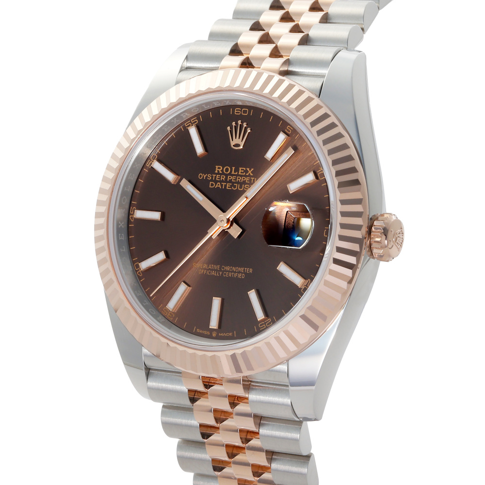 新品] ロレックス デイトジャスト 126331.CHBJチョコレート/バー
