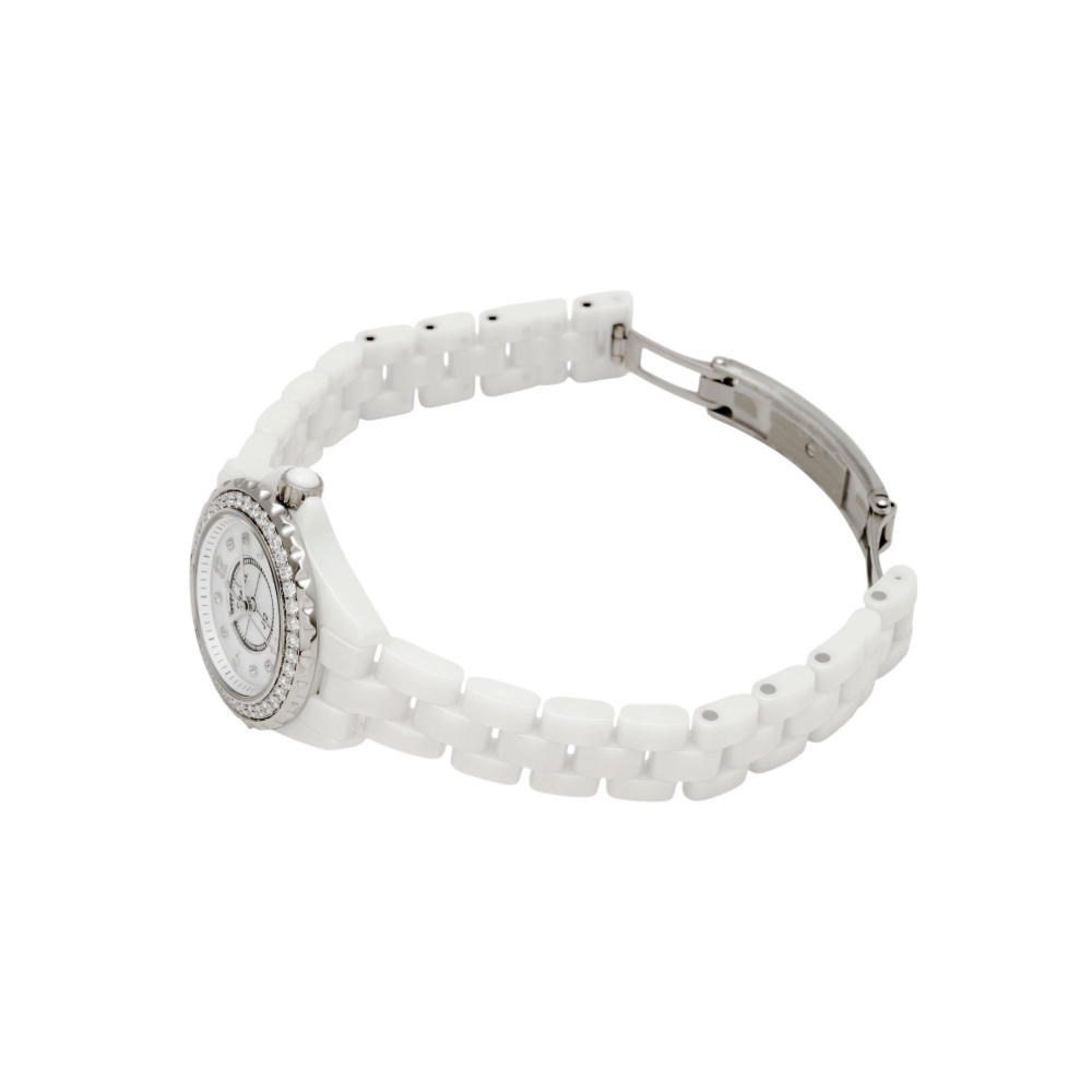 シャネル 純正品 J12 あまりごま セラミック ホワイト 新品] シャネル J12 H2572 シェル ホワイト ダイヤモンド