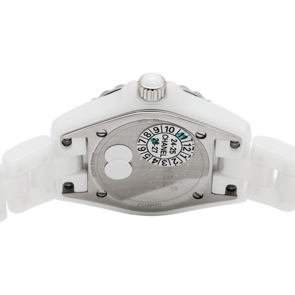 シャネル J12 セラミック　ホワイト　コマ２個 新品)CHANEL シャネル J12 ホワイトセラミック 33mm 11Pダイヤ