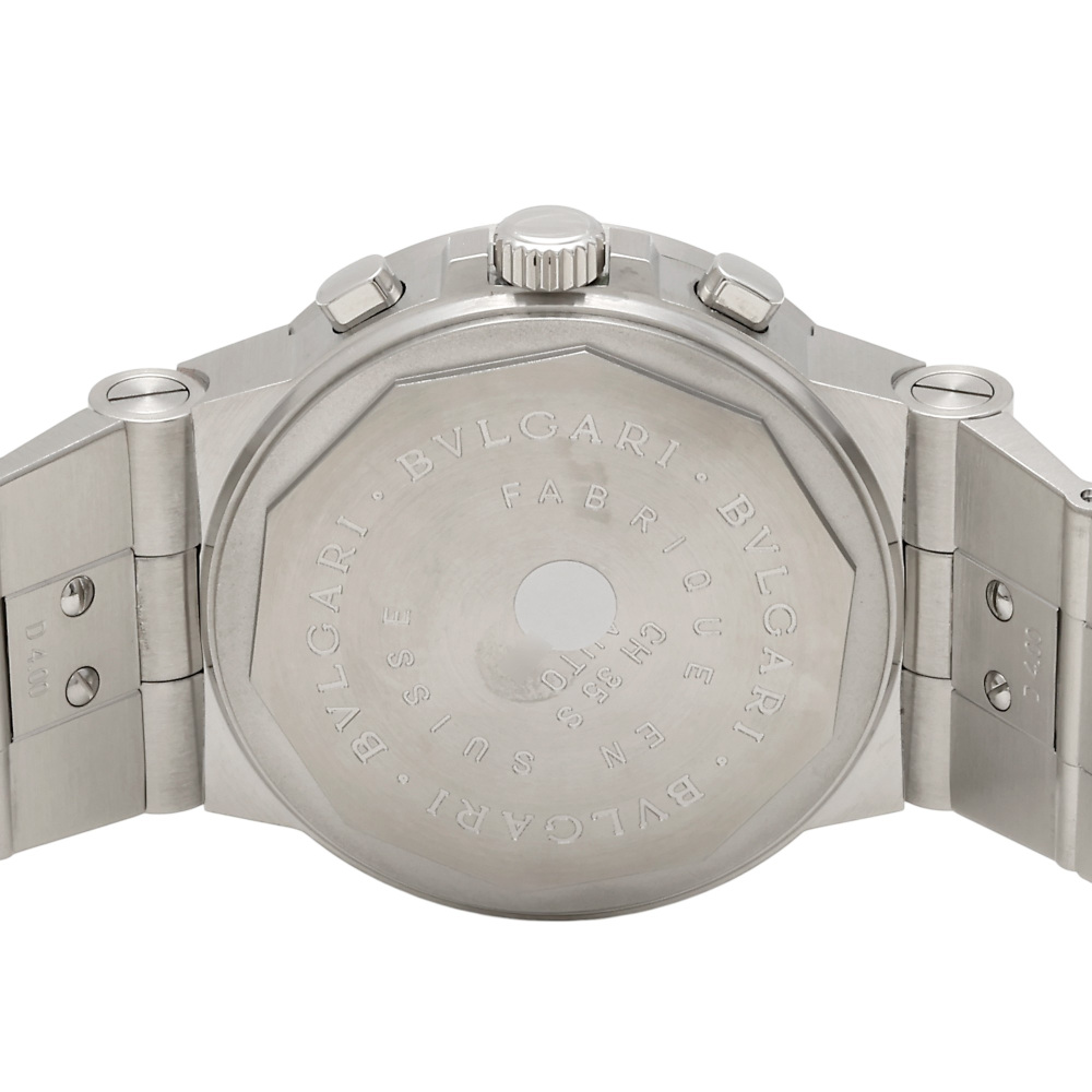 BVLGARI クロノグラフ シルバー 時計 CH35WSSD-Quartz 中古] ブルガリ ディアゴノ スポーツ クロノグラフ CH35WSSD W252388