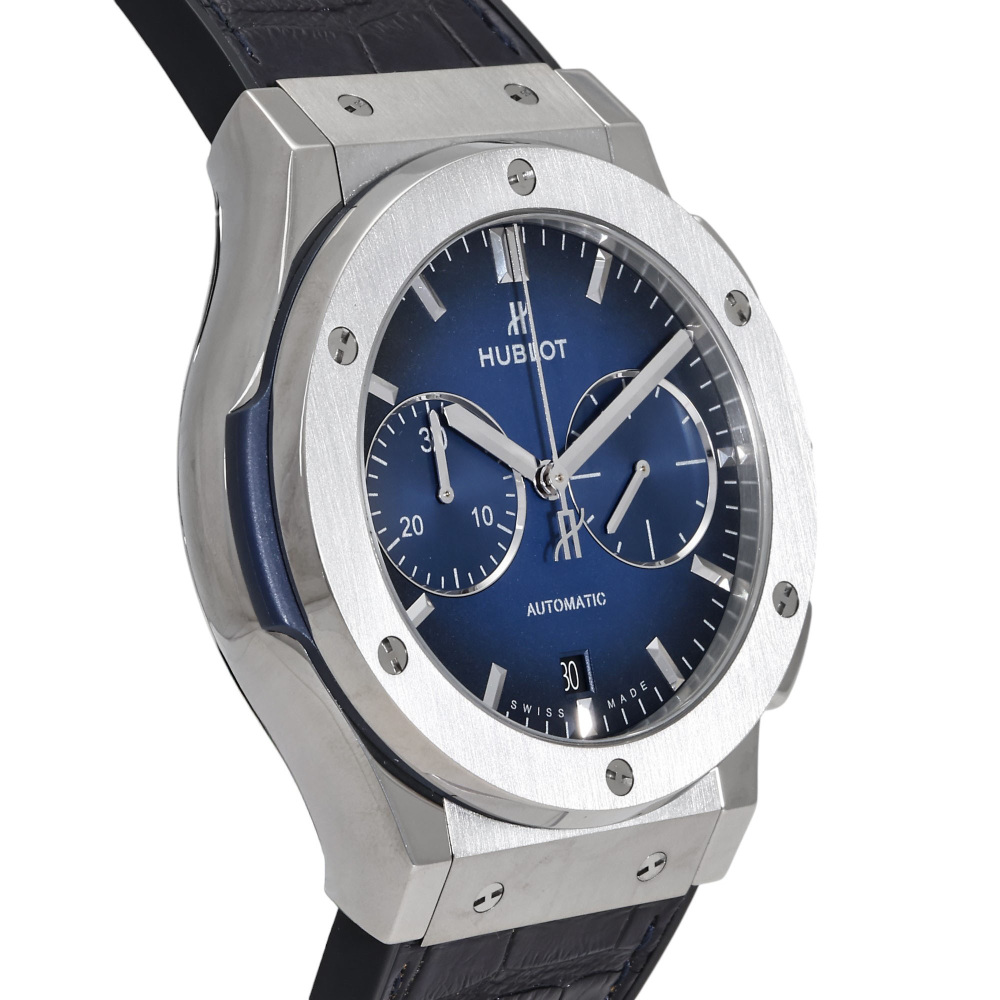 Hublot Classic Fusion Chronograph Titanium Pave $29K MSRP