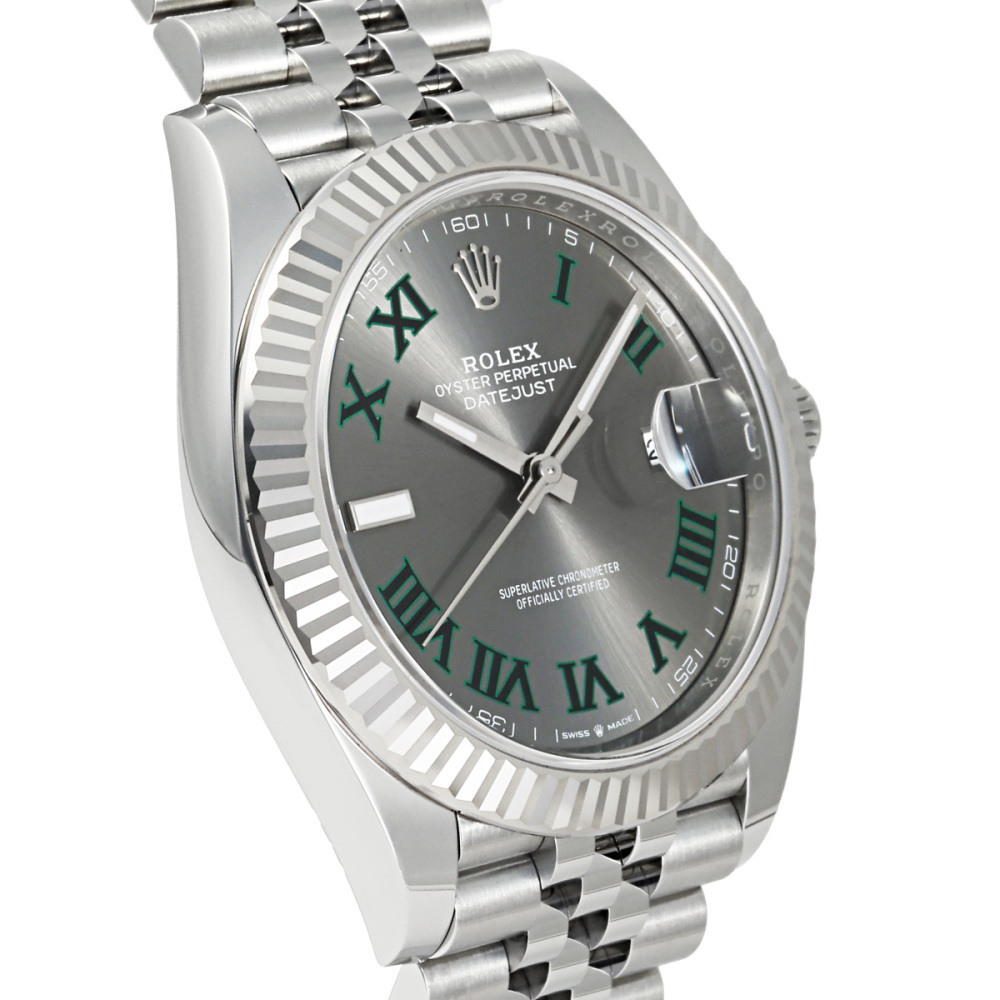 126334 スレート ／ グリーンローマン 41ｍｍ R2134 | [新品]ロレックス デイトジャスト 41 スレートグリーン