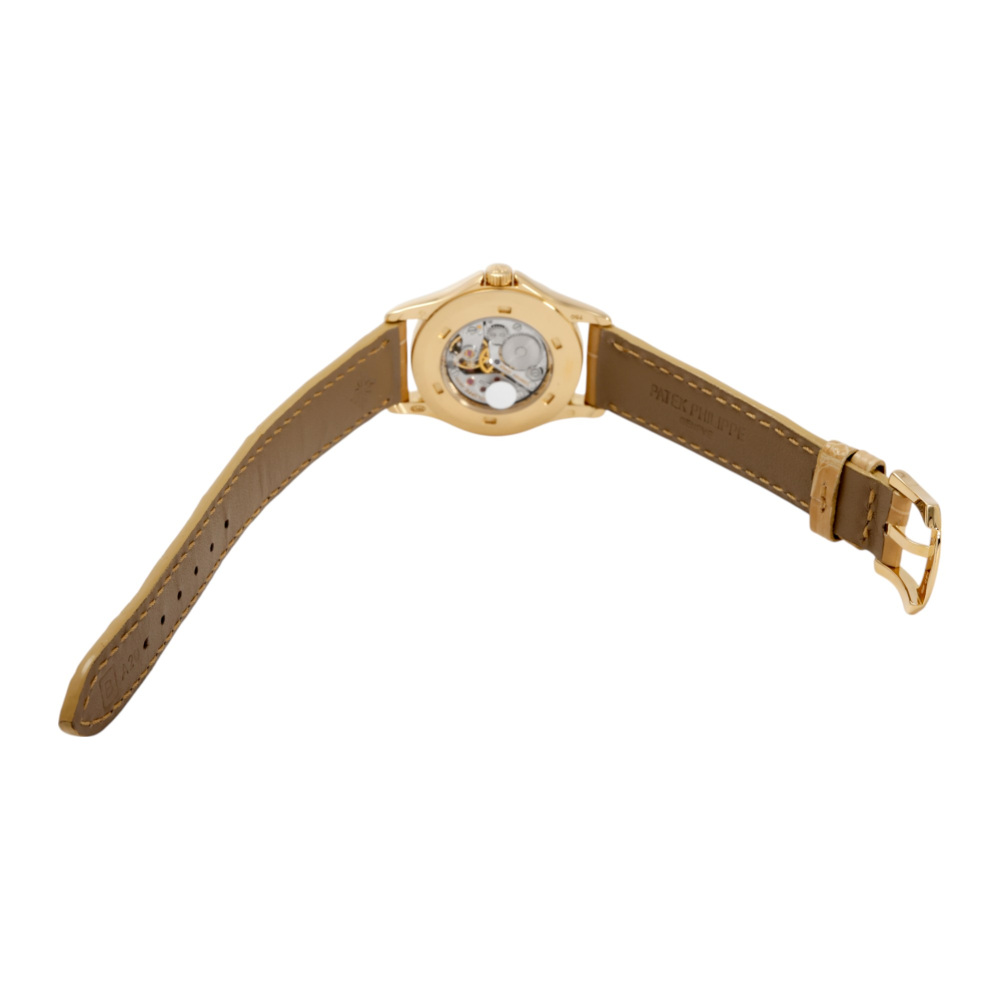 PATEK PHILIPPE パテックフィリップ 4905J-001 カラトラバ 腕時計 K18YG 革 レディース [中古] 4905J-001 ホワイト PATEK PHILIPPE（パテックフィリップ）カラトラバ