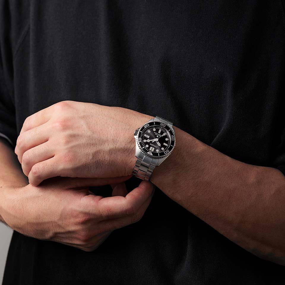 新品] シチズン プロマスター BN026151Eブラック ステンレス デイト