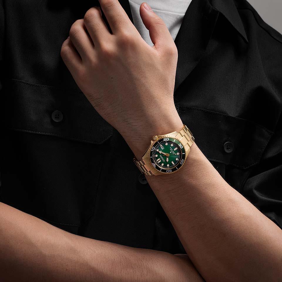 新品] シチズン プロマスター BN026259Wグリーン ステンレス 逆回転