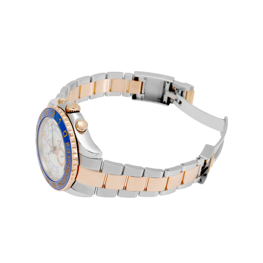 ロレックス ヨットマスターII 116681.WHBLNOホワイト/青針