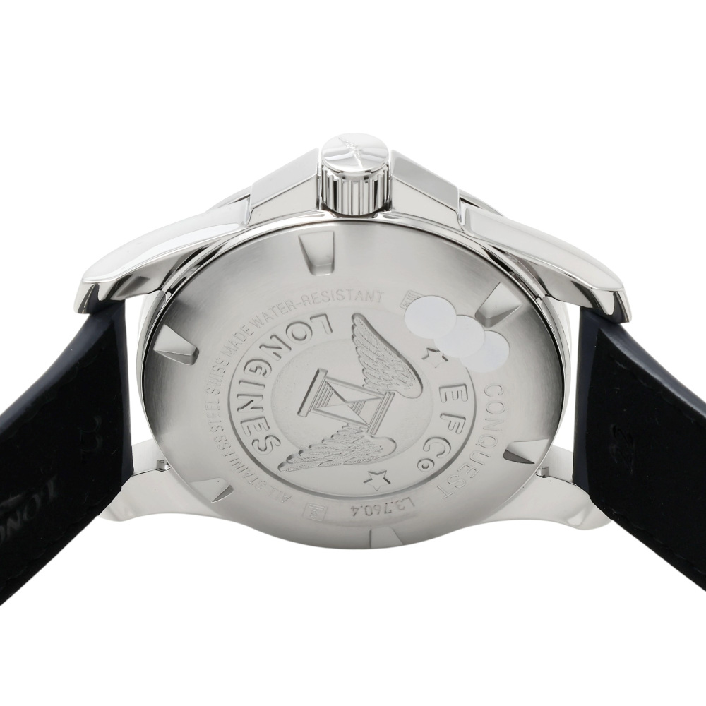 新品] ロンジン コンクエスト L37604960ブルー ステンレス デイト表示