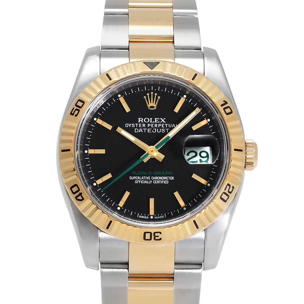 ロレックス デイトジャスト 116263.BKBOブラック/バー