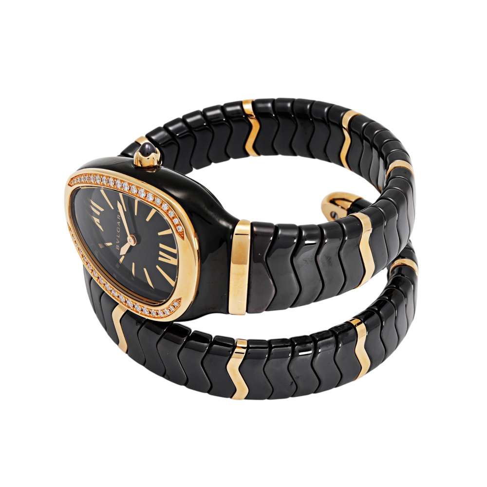 ブルガリ BVLGARI セルペンティ 腕時計 時計 18金 K18ピンクゴールド SPP27WPGDL クオーツ レディース 1年保証 中古 serpenti ブルガリ時計 ブランド品 ブランド時計 高級腕時計 レディース腕時計 ブランド ダイヤベゼル ピンクゴールド 高級 時計 美品 プレゼント ギフト BVLGARI（ブルガリ） セルペンティ 腕時計 18金 K18ピンクゴールド