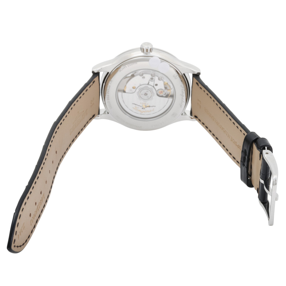 新品] ロンジン フラッグシップ L49844592ブラック ステンレス デイト