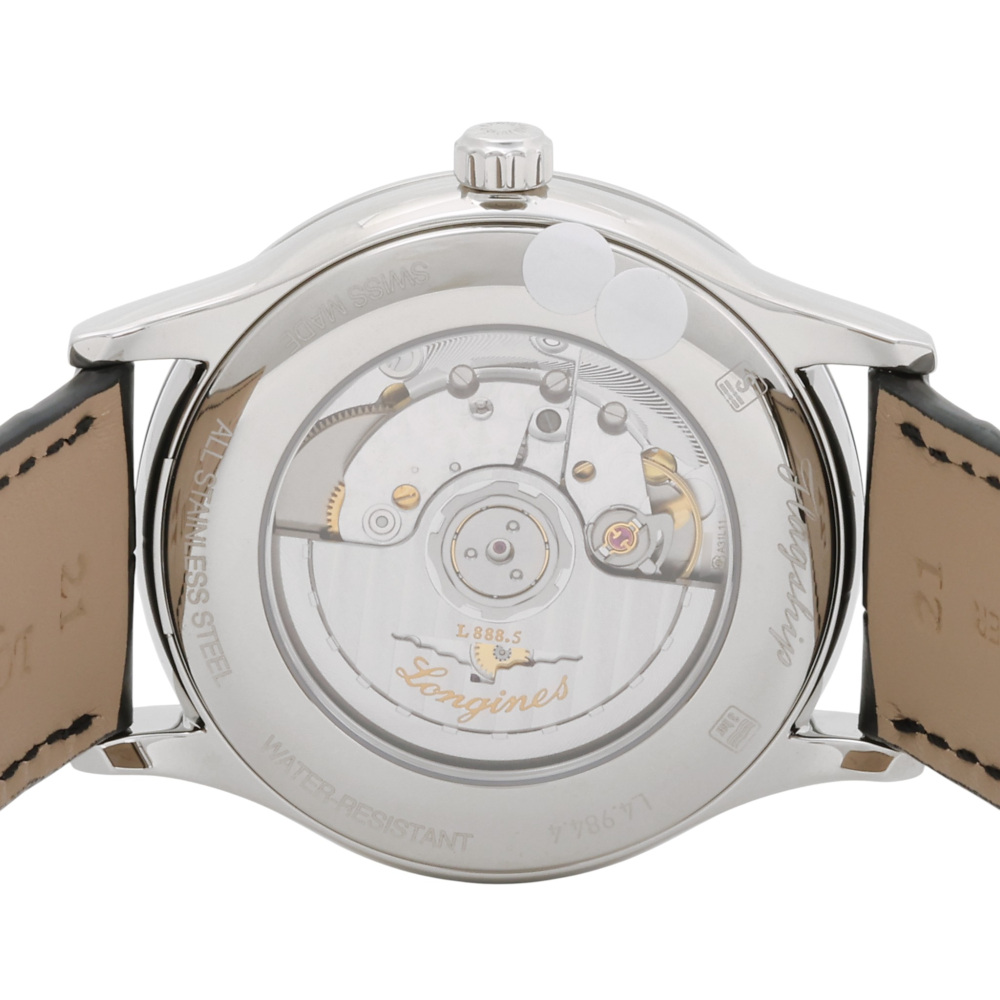 新品] ロンジン フラッグシップ L49844592ブラック ステンレス デイト