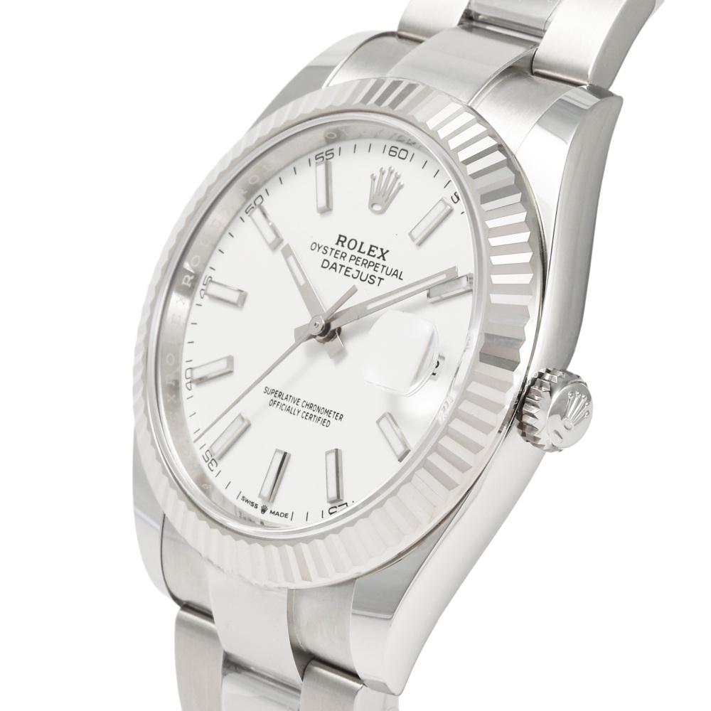 白雪 新品] ロレックス デイトジャスト 126334.WHBOホワイト/バー