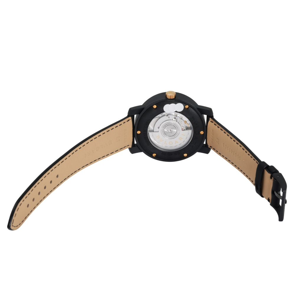 New] BVLGARI Bulgari Bulgari BBP40BCGLDblack carbon Date display