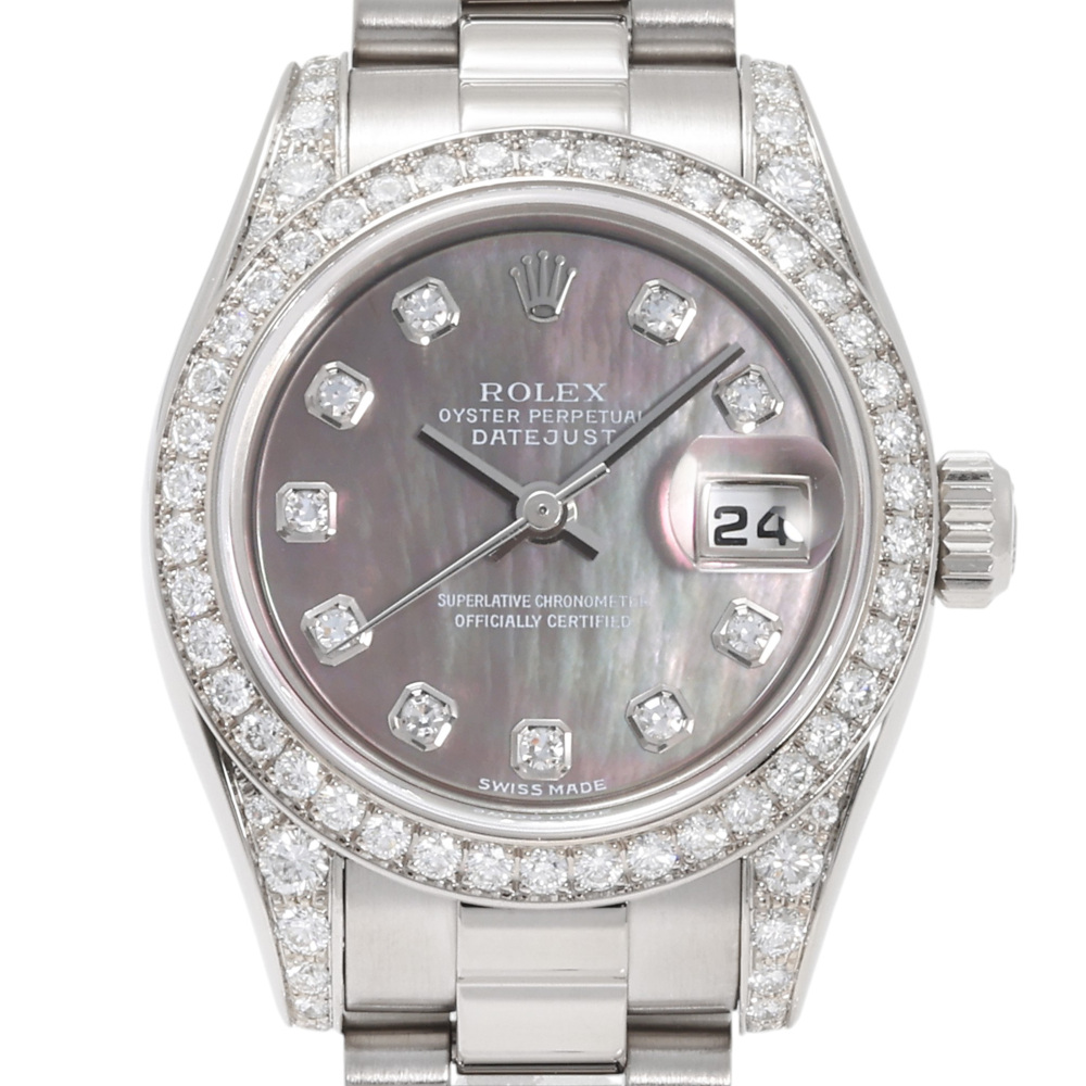 ロレックス デイトジャスト 179159NG.BKSHPR シェル ブラック/10PD