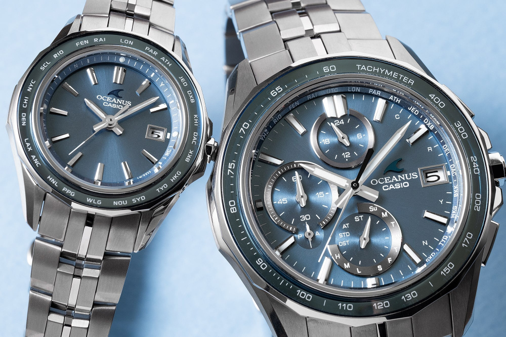 新品] カシオ オシアナス OCWS7000E2AJFブルー チタン ワールドタイム