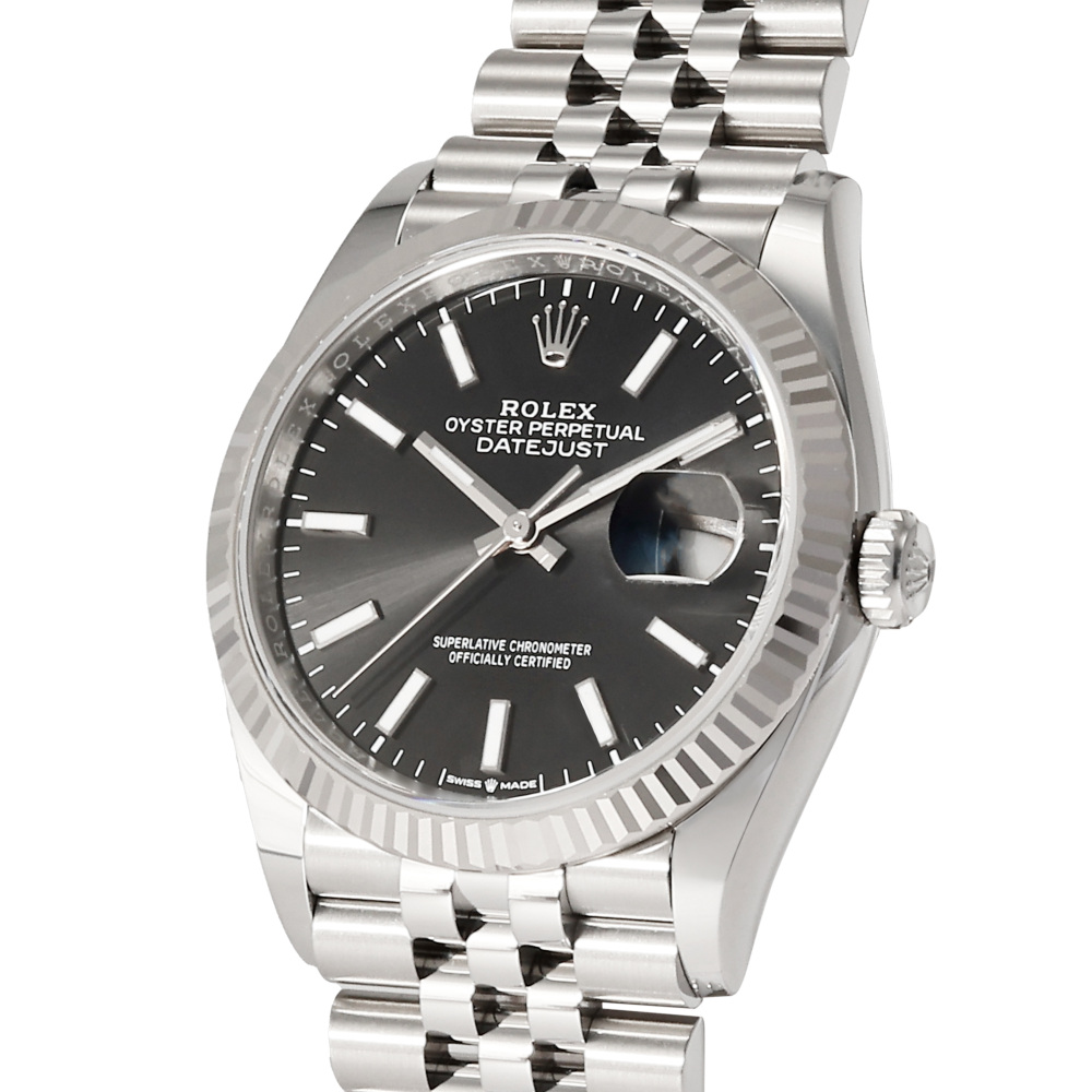 新品] ロレックス デイトジャスト 126234.BBKBJブライトブラック/バー