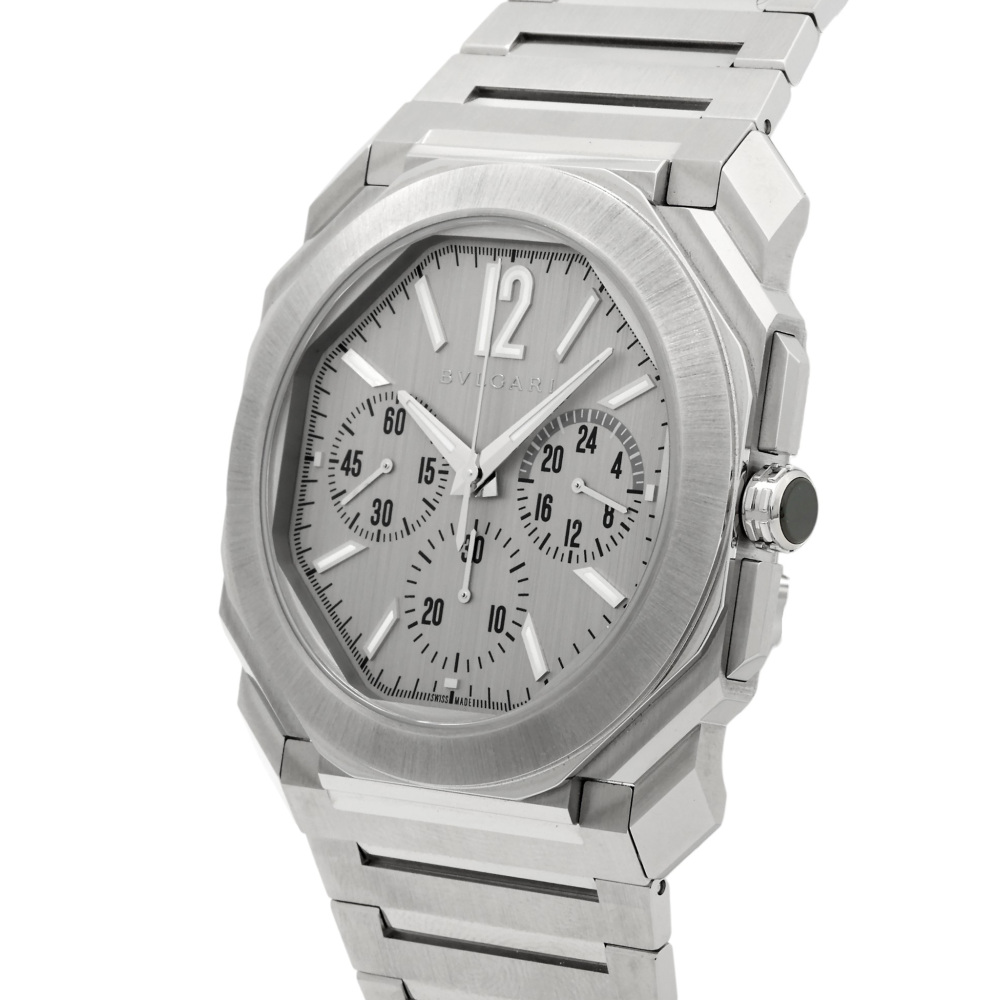 ブルガリオクト 新品] ブルガリ オクト 103661シルバー ステンレス クロノグラフ