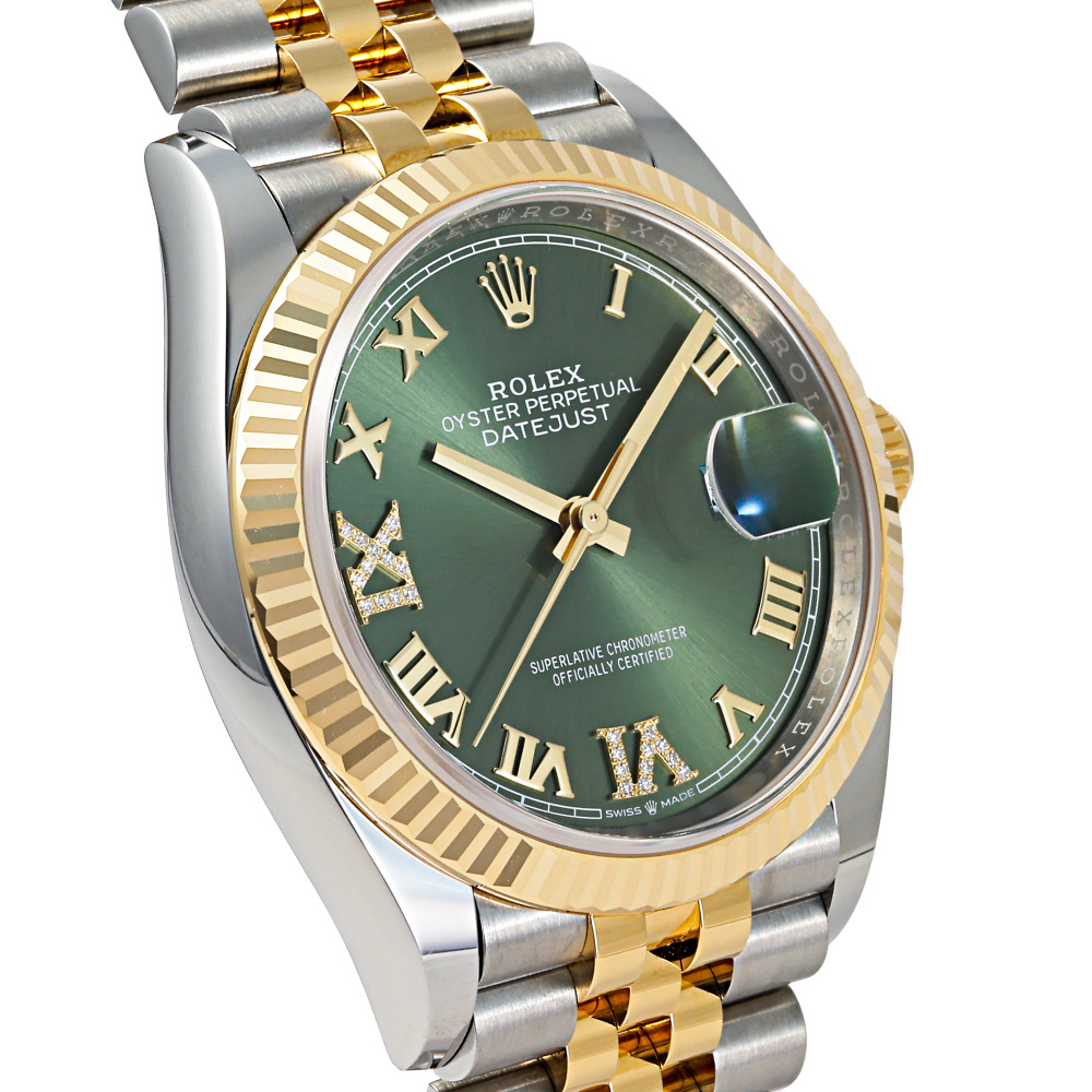 ロレックス デイトジャスト 126233.OGRM69DJオリーブグリーン/ローマ