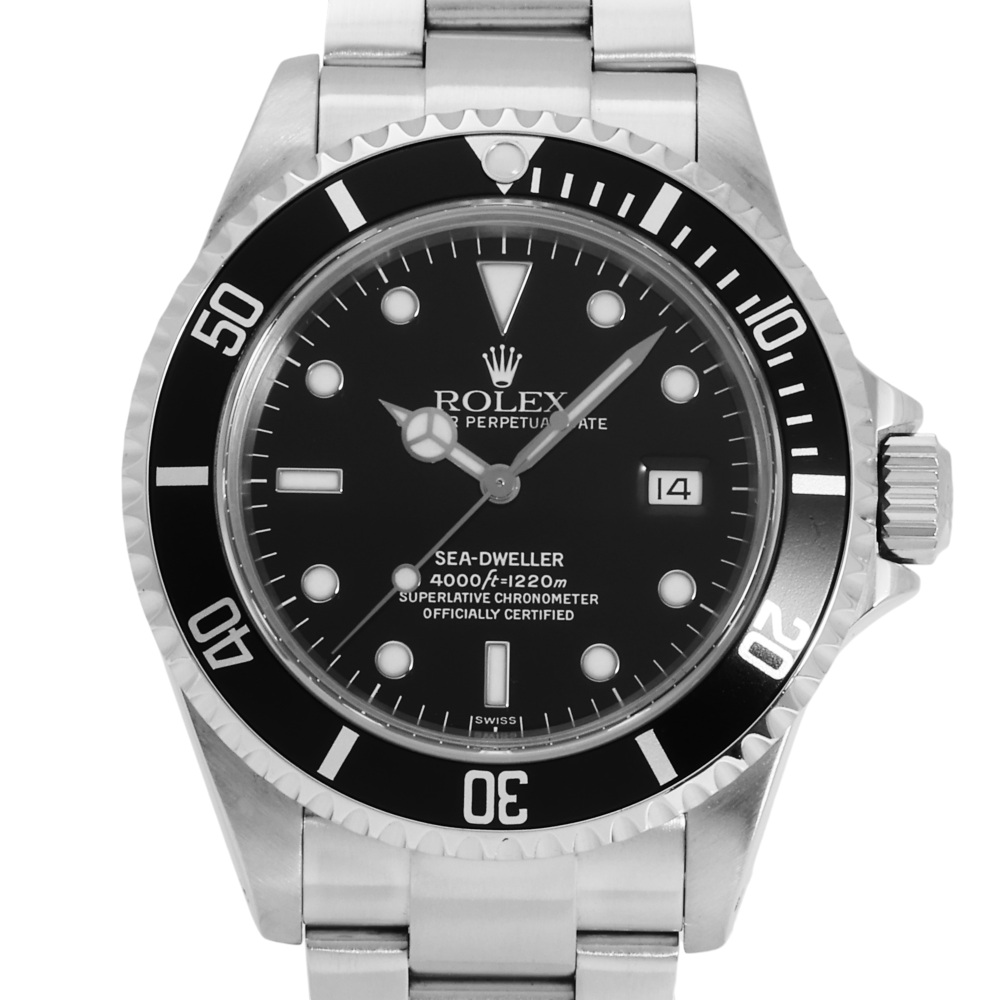 ROLEX ロレックス ウォッチ シードゥエラー 時計 16600 腕時計_x000D_
 ステンレススチール ブラック文字盤 自動巻き ブラック文字盤 メンズ【中古】【460】 ロレックス シードゥエラー 16600.BKブラック オイスター ステンレス
