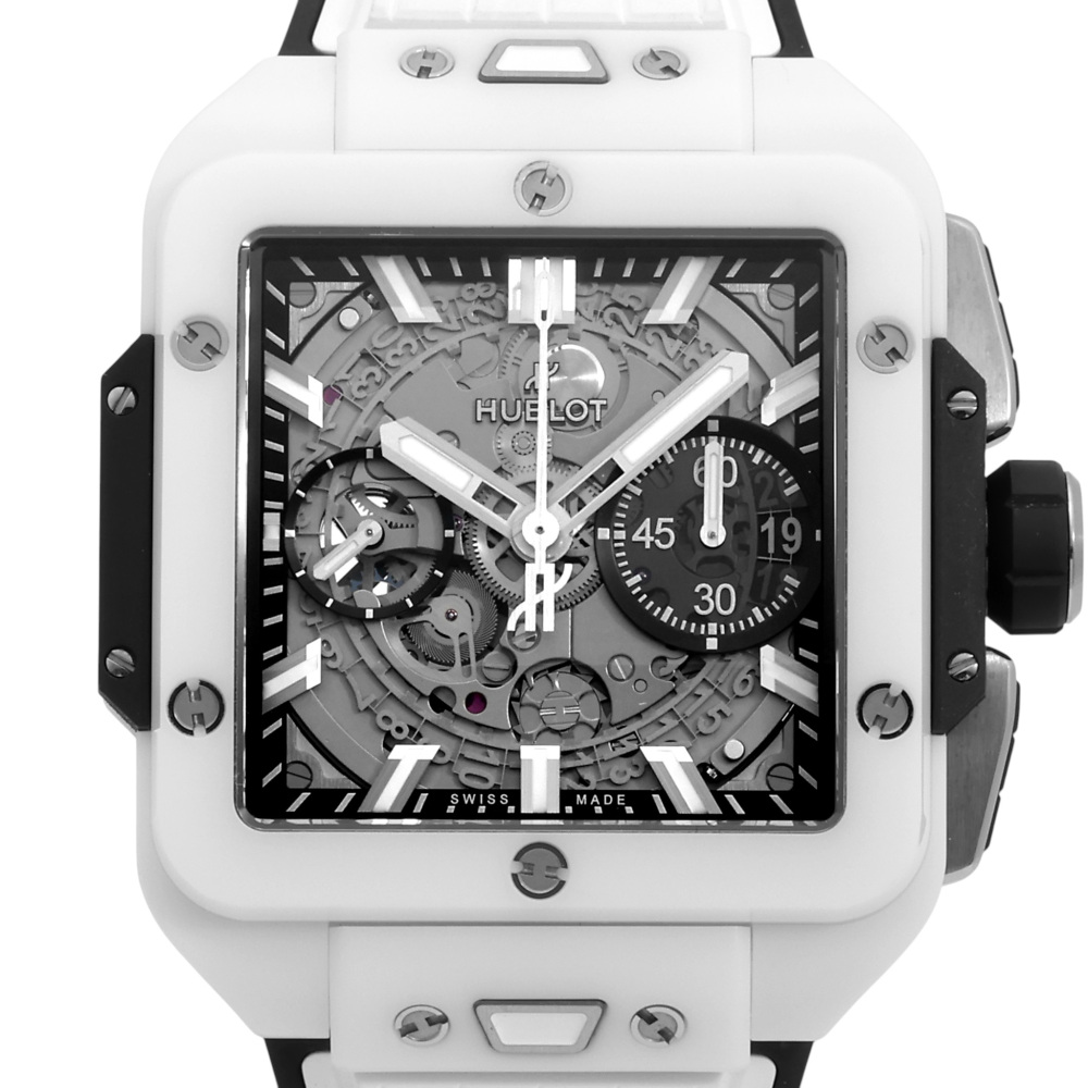 中古] ウブロ スクエア・バンウニコ ホワイトセラミック 821HX0170RX