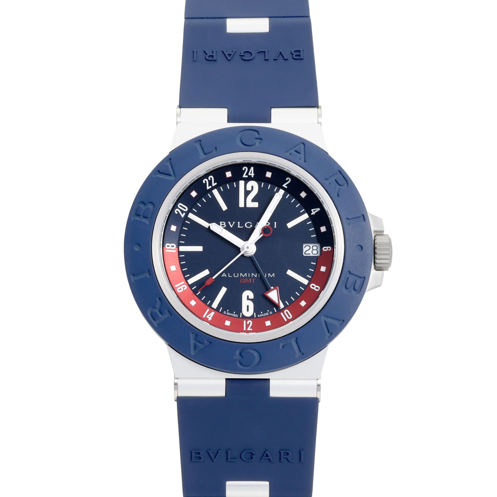 新品] ブルガリ アルミニウム BB40C3ATRSLNGMTネイビー アルミニウム