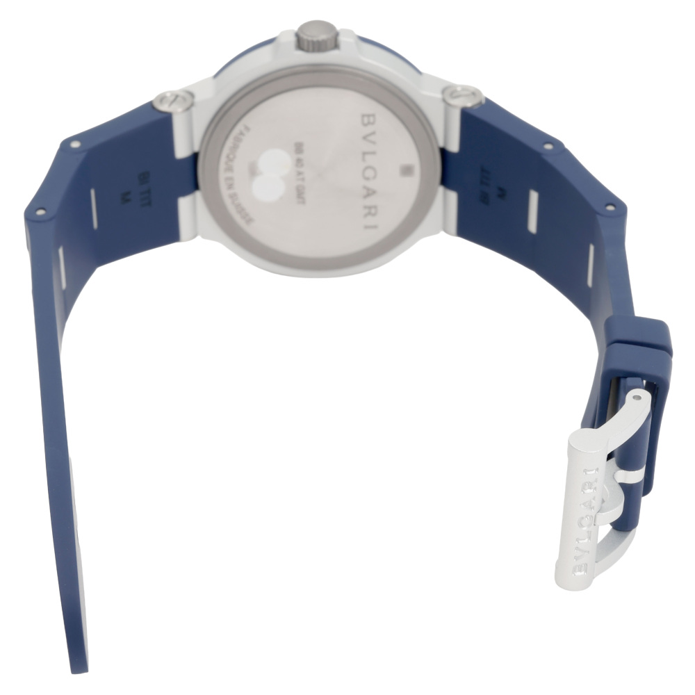 新品] ブルガリ アルミニウム BB40C3ATRSLNGMTネイビー アルミニウム