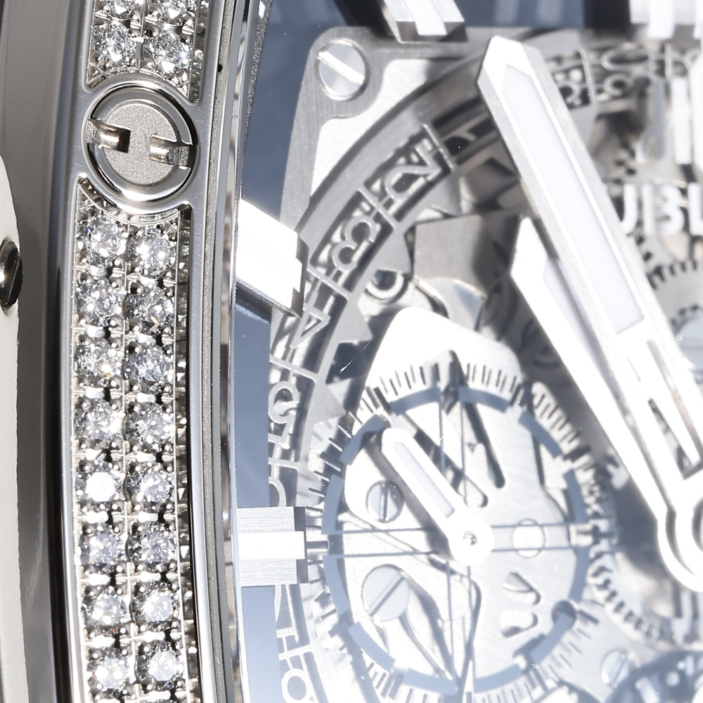 USED] HUBLOT Spirit of Big Bang Titanium white diamond limited to