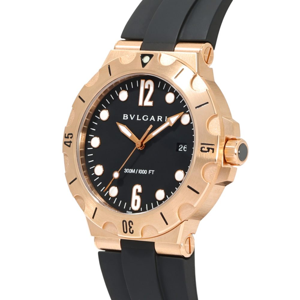 新品] ブルガリ ディアゴノ DPP41BGVSDブラック ピンクゴールド