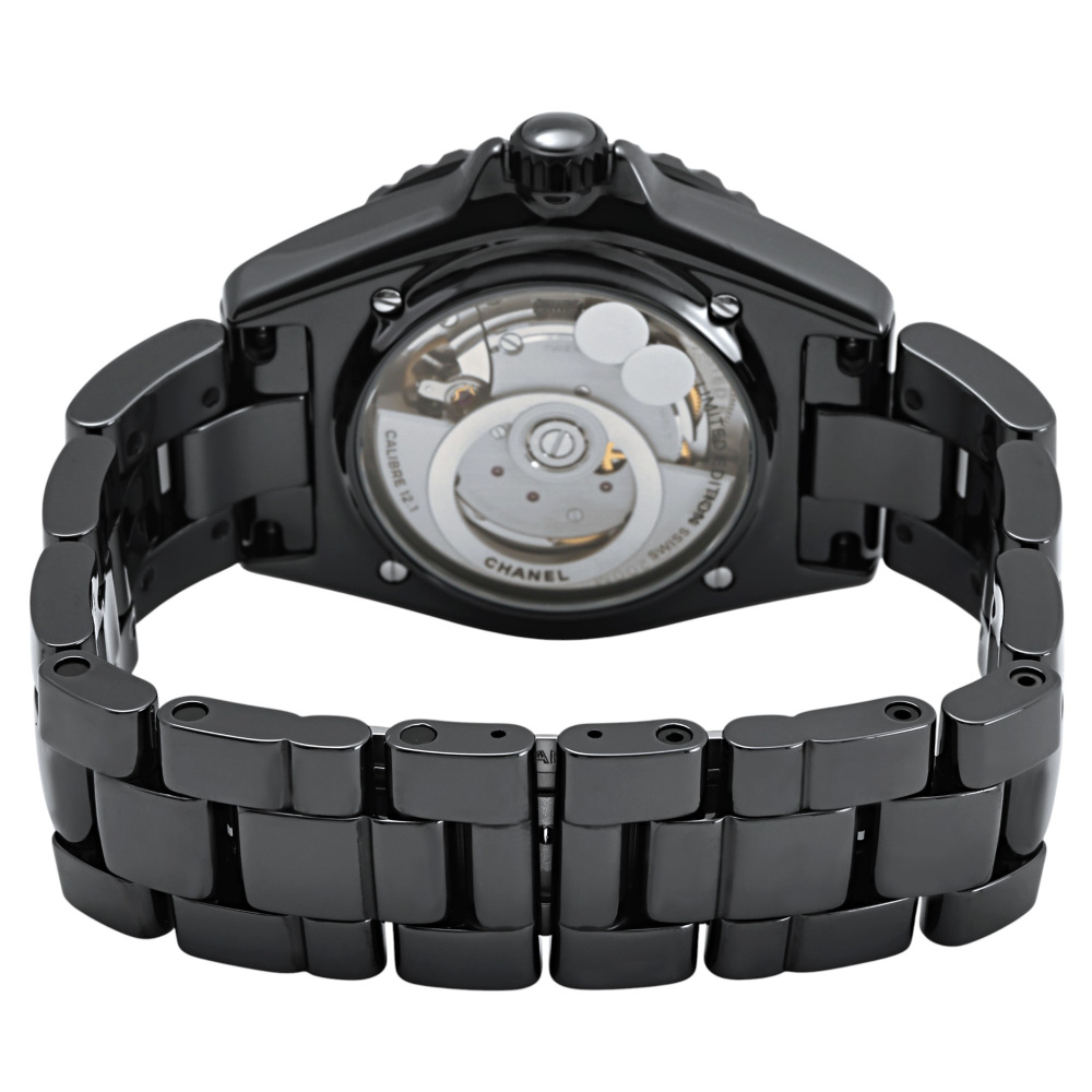 新品] シャネル J12 H10312ブラック/アラビア セラミック デイト表示