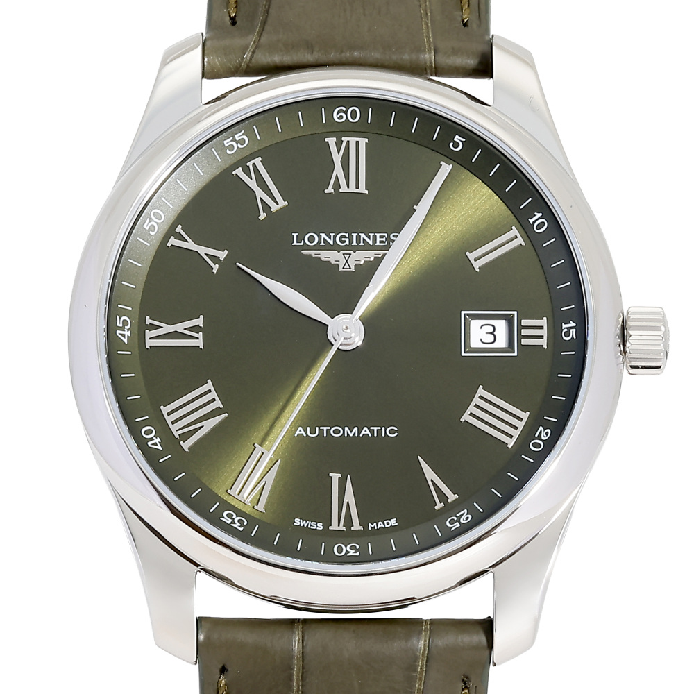 New] Longines Master L27934092green stainless Date display | Yukizaki