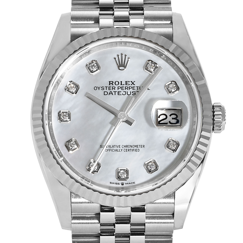 ROLEX ロレックスデイトジャスト壁掛け時計 ホワイト×シルバー 新品未