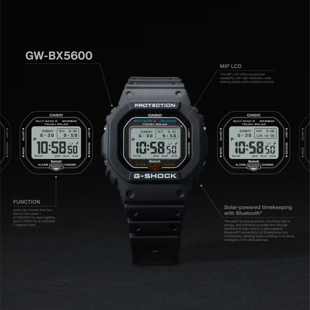 新品] カシオ Gショック GWBX56001JFブラック 樹脂 ワールドタイム