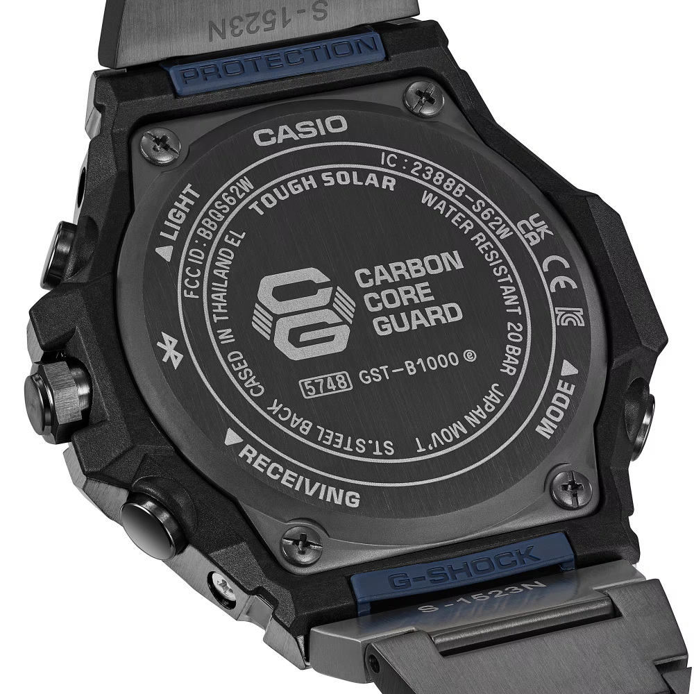 新品] カシオ Gショック GSTB1000BD2AJFブルー ステンレス デイデイト
