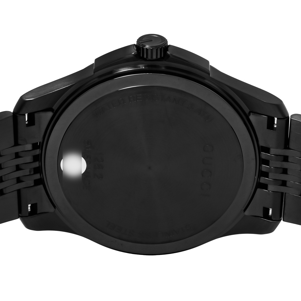 新品] グッチ Gタイムレス YA126202ブラック ステンレス デイト表示