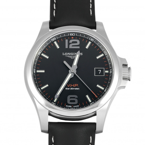 LONGINES ロンジン腕時計 クォーツ グレーConquest vhp ☆箱・ギャラ付！美品！LONGINES ロンジン コンクエスト V.H.P.