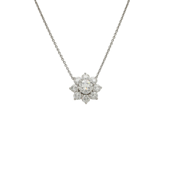 【ダイヤモンドの2.5倍の輝き】A092　サンフラワーネックレス　金属アレルギー ダイヤモンドの2.5倍の輝き】A092 サンフラワーネックレス 金属