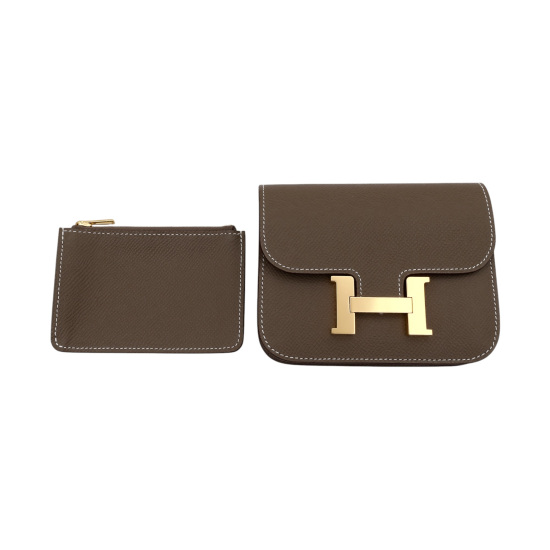 新品】HERMES コンスタンス スリム ブルーニュイ ゴールド金具