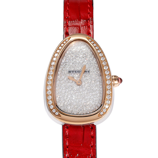 Bvlgari 美品 18Kピンクゴールド セルペンティ グリーンウォッチ BVLGARI - ブルガリ BVLGARI セルペンティ 腕時計 時計 18金 K18