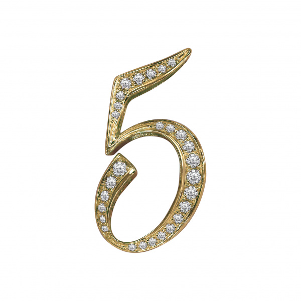 yukizaki nombre ユキザキ ノンブル 【受注生産品】 ナンバーペンダントトップ【5】Mサイズ【正規品】 y.nombre.12.6.5.m