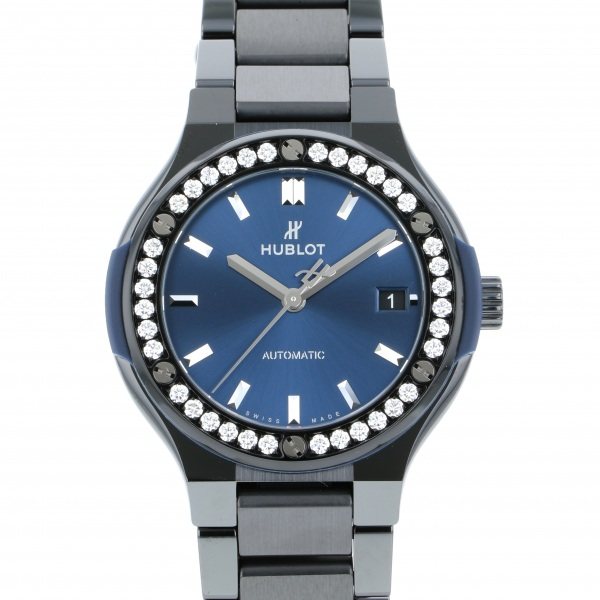 hublot classicfusion HUBLOT Classic fusion ceramic blue bracelet diamond 568.cm.7170.cm.1204